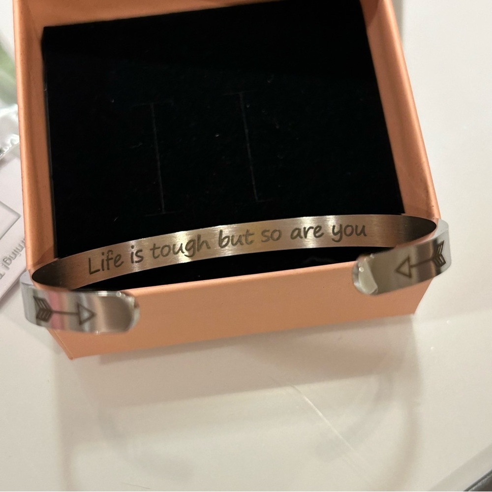 Inspirational Stainless Steel Cuff Bracelet